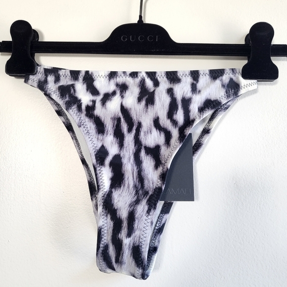 New Norma Kamali Sunglass Bikini Bra & Luca Bottoms In Abstract Leopard NWT XS - Picture 14 of 16